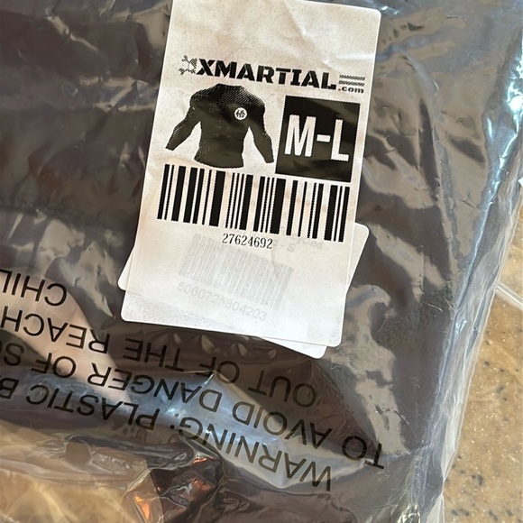 Brand New Nogi Black BJJ Rash Guard XMARTIAL Long Sleeved Men's Compression Top - Picture 11 of 13
